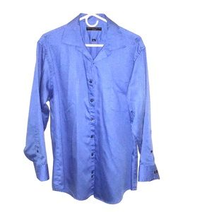 Fitted Blue Button Up Shirt